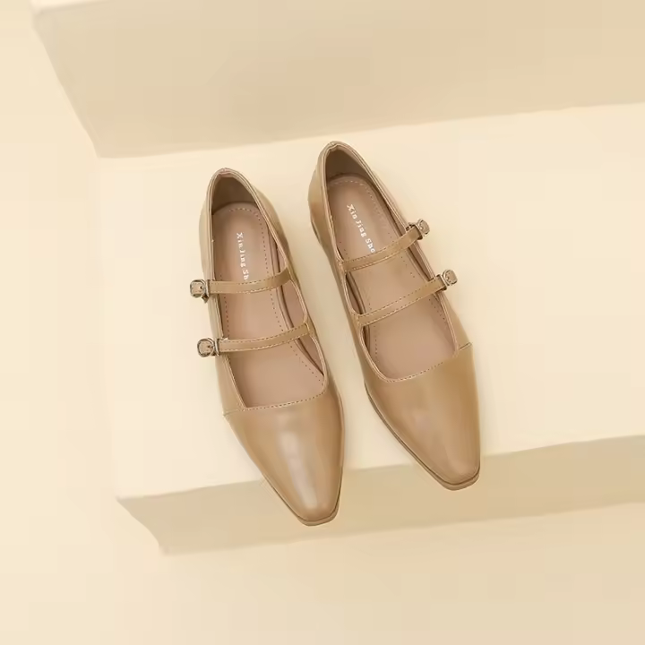 Zapatos planos con hebilla francesa de nuevo estilo. - 1