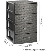 Cajonera de Plástico para Habitación Armario de Oficina Garaje Escritorio Sobremesa - details 1