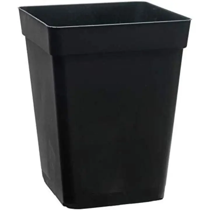 Maceta cuadrada negra pequeña de plástico, maceta rectangular de color caramelo, maceta suculenta - 1