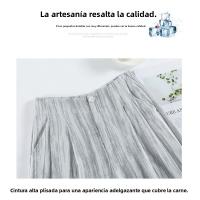 Pantalones Casuales de Tie-dye Tencel Lino Algodón Transpirables Frescos para Mujeres - details 4