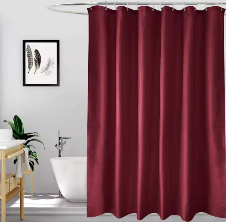 Cortina de ducha de poliéster impermeable y resistente al moho, con ojales resistentes al óxido, Gris Profundo, 90x180cm, 180x180cm - 1