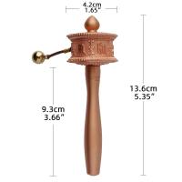 Rueda de oración tibetana Heag para aliviar el estrés y la ansiedad, diseño auténtico, perfecto para prácticas de meditación budista, aleación - details 0