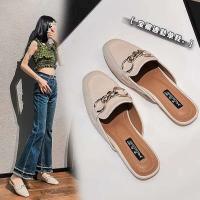 Zapatillas para mujer Mary Jane moda nuevo estilo puntiagudos sandalias de tacón grueso plano - details 0