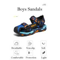 Sandalias de playa de verano para niños, sandalias deportivas antideslizantes transpirables, zapatos de playa para exteriores para niños, zapatos de seguridad planos suaves con punta cerrada - details 2