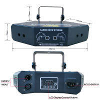Luz de Efecto de DJ ESHINY Proyector de 180 Patrones de Láser RGB para Escenario y Barra de Baile Sistema de Luces de Fiesta DMX512 G14N6 - details 10