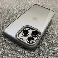 Funda de Metal con Marco para iPhone Cubierta Suave de Acrílico Transparente a Prueba de Golpes - details 0