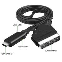 Convertidor Scart a HDMI HD 1080P de 1 metro Conversor de Signal Digital de Alta Definición Con Cable Adaptador de Interfaz Scart a HDMI - details 2