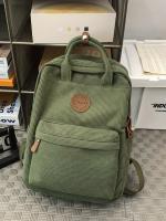 1 mochila minimalista de pana de gran capacidad para hombre, mochila ligera informal clásica - details 2