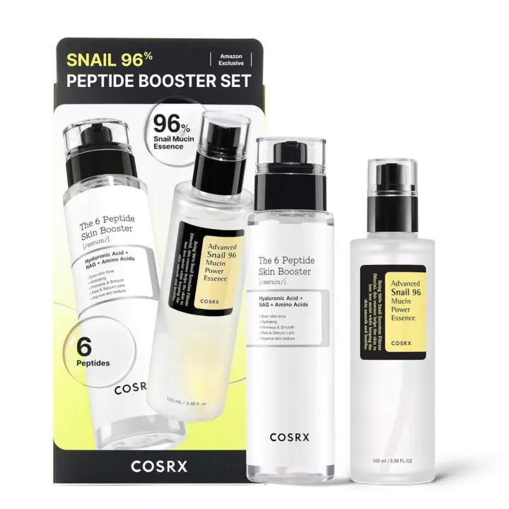 COSRX 96% Peptide Booster Set exclusivo: cuidado de la piel coreano, juegos de regalo, regalos del Día de la Madre para mamá, suero avanzado de mucina de caracol, - 1