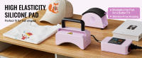 SucceBuy Máquina de prensado de sombreros - Mini, placa de 5,9x3,15 pulgadas, apagado automático, para personalización de gorras de bricolaje, morado - details 2