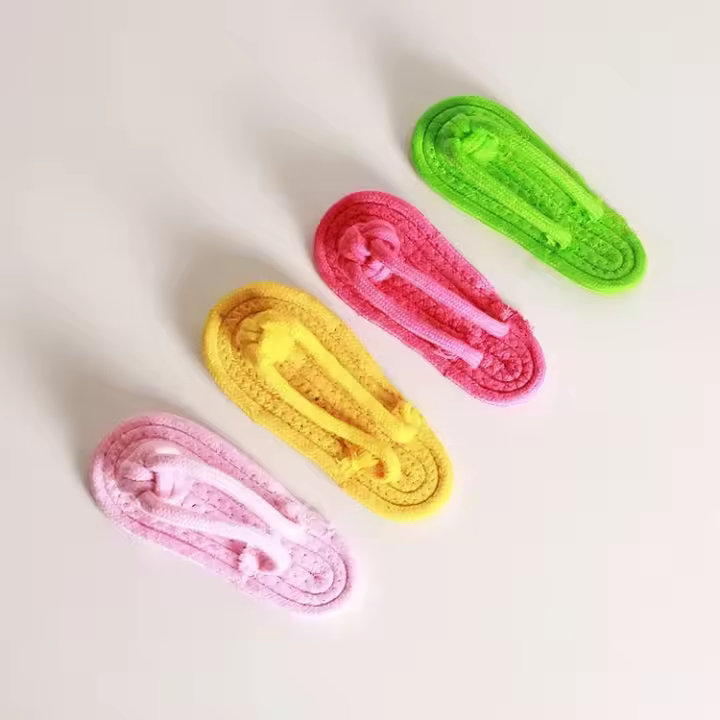 Juguete masticable de algodón para perros Cuerda de zapato interactiva para perros pequeños y grandes Juguete dental para mascotas Suministros para mascotas - 1
