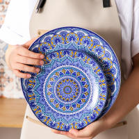 VANCASSO 16 piezas vajilla de porcelana azul con estampado de Mandala Para 4 Personas - details 8