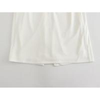 Vestido asimétrico drapeado elegante blanco para mujer, vestidos de fiesta - details 7