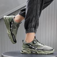 Zapatos para correr a prueba de olores para hombre, calzado deportivo cómodo elástico con botón giratorio a la moda, para ocio en las cuatro estaciones - details 4