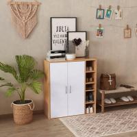 Mueble Organizador Almacenaje Multiusos Comedor Baño Puertas Estantes Ajustables 80x32x91 cm - details 1