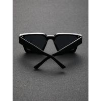 Gafas de Sol Cuadradas de Moda 1/2 PC Montura de Plástico Para Hombres y Mujeres Uso Diario - details 15