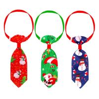 Pajarita navideña decorativa para mascotas, corbata navideña ajustable de poliéster para perro, Collar navideño para árbol de Navidad/muñeco de nieve y gato - details 5