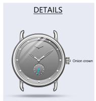 Reloj de Cuarzo de Moda Clásica ONOLA 3805 Correa de Cuero Impermeable Estilo Casual de Fecha - details 2