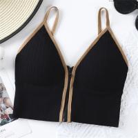 Sujetadores deportivos para mujer, Top blanco transpirable, Top corto ajustado, chaleco de Yoga con cremallera frontal de talla grande, sujetador atlético a prueba de golpes para gimnasio y Fitness - details 11