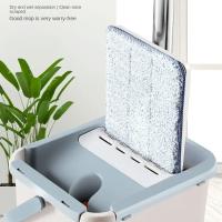 Fregona plana con cabezal de fibra ultrafina, juego de cubo de fregona giratoria y fregona reemplazable para limpieza de suelos - details 2