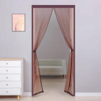 Mosquitera magnética para puerta, cortina de tamaño personalizado, pantalla de puerta, se apagan automáticamente, malla invisible - details 2