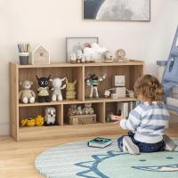 Estantería Infantil con 5 Compartimentos Abiertos, Librería para Juguetes y Libros de Niños, Armario Bajo con Patas Antideslizantes, Estante para Exhibición (111 x 30 x 61,5 cm, Natural) - details 6