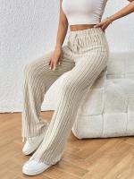Pantalones de Moda para Mujer de Cintura Elástica Pantalones de Nylon Vintage de Cintura Recta y Cinturón Elástico Tendencia 2025 - details 6