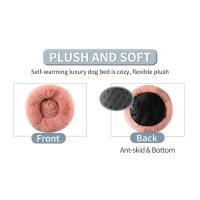 Cama supersuave para perro y gato, cama redonda de felpa larga, Donut, perrera lavable, cómoda, cojín esponjoso, esterilla cálida de invierno - details 5