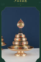 Latón siete disfraces tibetano Manzha Buda ocho auspicioso adorno de placa Manda - details 8