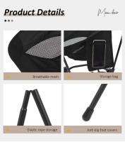 Taburetes cuadrados para pescar en la playa, prácticas sillas plegables de cuatro esquinas para acampar y sillas ligeras en forma de media luna hechas de hierro - details 7