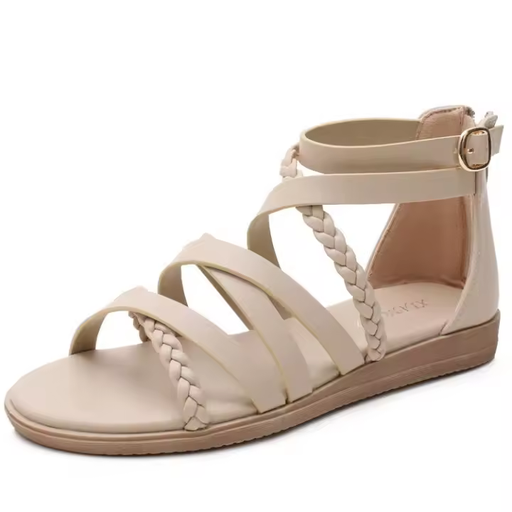 Sandalia zapatos de mujer talla grande 41-43 sandalias romanas tejidas de verano para mujer - 1
