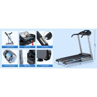 BORGUSI Auto Incline - Capacidad de 300 lb, Cinta de correr eléctrica plegable de 3.0HP con velocidad de hasta 8.5 MPH, Máquina para correr con banda de correr de 17.5" de ancho. - details 6