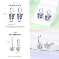 Pendientes colgantes de trébol de la suerte para mujer, plata pura, piedra Original, circón, herradura, verde de cuatro hojas, joyería de fiesta - details 4