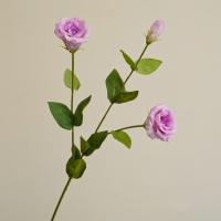 Grandes ramas de flores artificiales de Eustoma, 3 cabezas, simulación de tacto Real, flor de Lisianthus, flor falsa hidratante hecha a mano - details 2