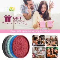 Posavasos de silicona con soporte para bebidas, posavasos para bebidas calientes o frías, bandeja profunda, antideslizante, antiadherente, salvia del desierto, paquete de 6 - details 5