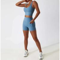 Conjunto de Yoga Sin Costuras para Mujeres Uniforme de Gimnasio de Entrenamiento Sujetador PIESS - details 21
