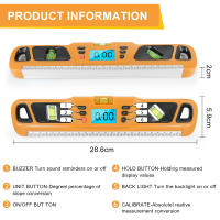 Inclinómetro Digital de nivel de espíritu, regla de escala Horizontal, transportador electrónico de pantalla LED, herramientas de medición de Base magnética - details 17