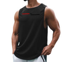 Muscleguys-Camiseta sin mangas de malla para hombre, Camiseta holgada transpirable para entrenamiento de trotar, Verano - details 2