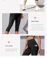 Pantalones cortos deportivos, pantalones cortos para mujer, Fitness, cintura alta, levantamiento de cadera, correr, Yoga, bolsillos laterales, medias, ropa deportiva de secado rápido para gimnasio - details 8