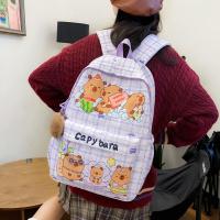 Mochila bonita de capibara de gran capacidad, mochila escolar ultraligera transpirable para estudiantes, bolsa de libros de dibujos animados de nailon - details 25
