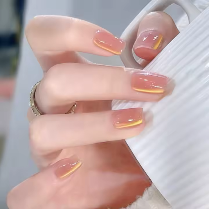 24 Uñas postizas de ojo de gato para fototerapia, uñas postizas de resina con armadura Gan-d-worn, unidad de 1 caja. - 1