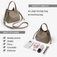 Bolso de cubo para mujer de gran capacidad con cordón con para llevar a mano cesta de verduras bolso de moda bolso de hombro pequeño bolso de mano - details 8