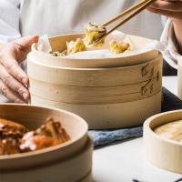 Dimsum-cesta de bambú con tapa para cocina, juego de utensilios de cocina, jaula, vaporera - details 2
