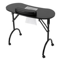 MESA DE MANICURA portátil con ventosa negra, mesa plegable para uñas con 3 bolsas de vacío para recorte, belleza, cuidado de uñas - details 0