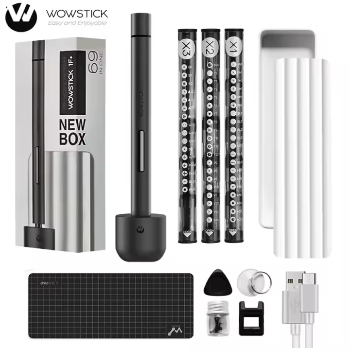 destornillador eléctrico de precisión Wowstick 1F Pro kit de destornilladores eléctricos sin cable de 64 en 1 con luz LED de batería normal - 1