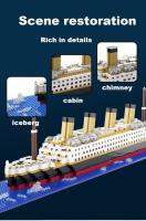 Pequeñas partículas de bloques de construcción juguetes de montaje rompecabezas crucero bloque de construcción kit de modelo de regalo de cumpleaños Titanic - details 2