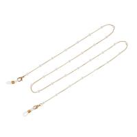 Cadena de Gafas de Plástico Blanco con Cuentas de Perlas y Encanto de Corazón - details 1