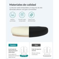 Silla de Oficina, Silla de Escritorio de Malla, Silla Giratoria Ergonómica, Soporte Lumbar, Oscilante, Asiento de 53 cm, Apoyabrazos Abatibles, Negro OBN037BKV2 - details 4