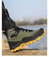 Zapatos de Seguridad para Hombres Impermeables, Altas, Resistentes al Desgaste, Forro de Cuero, Suela de Goma Sintética - details 21