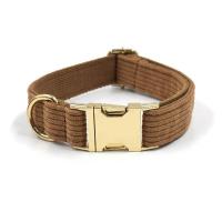 Juego arnés correa pana marrón, Collar personalizado diseñador lujo perros pequeños y grandes, juego de cables caminar con bolsa - details 10